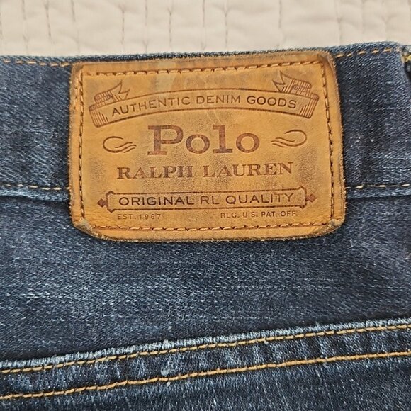 Ralph Lauren Polo Hampton Jeans Big Men's 42Bx30 Straight Leg Dark Wash Stretch - Picture 16 of 16